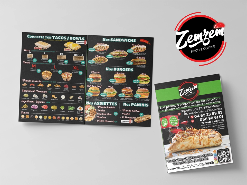 Exemple de flyer restaurant moderne