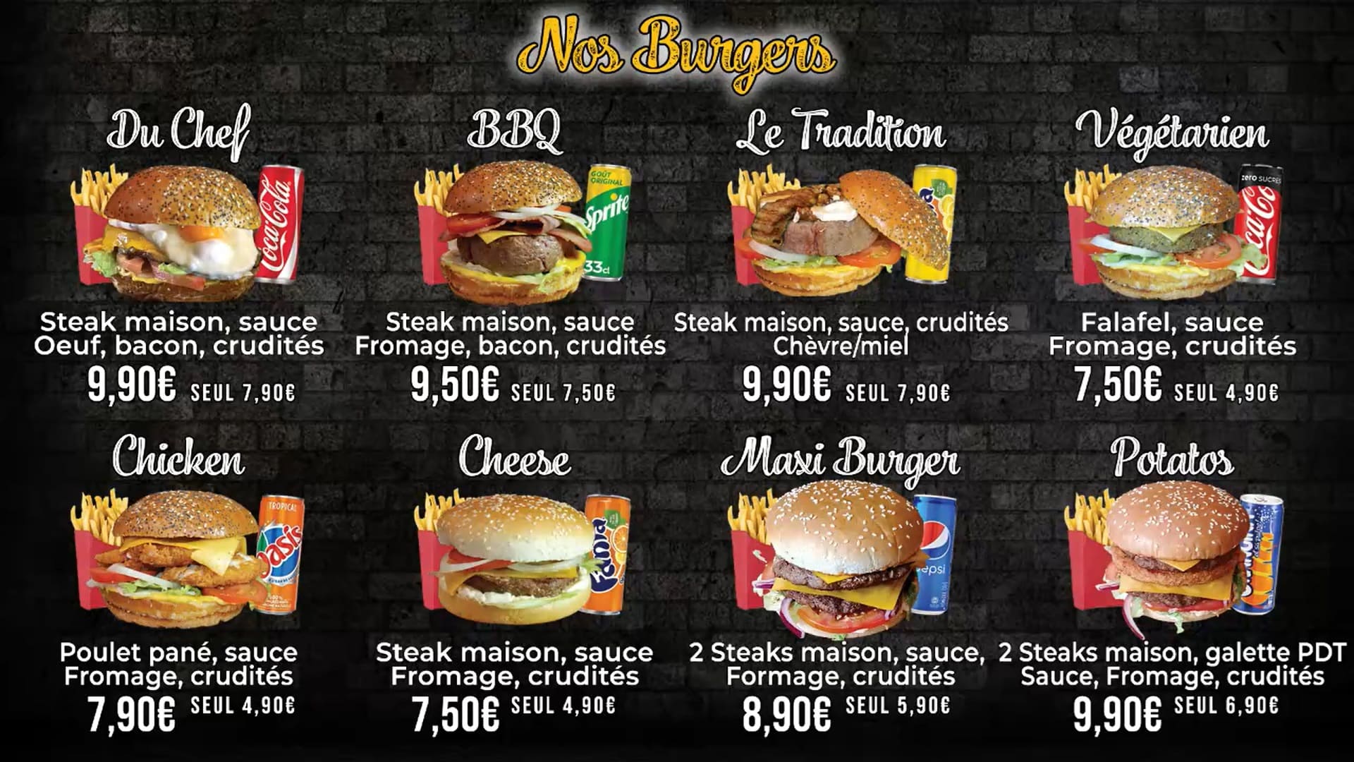Exemple de menu board digital