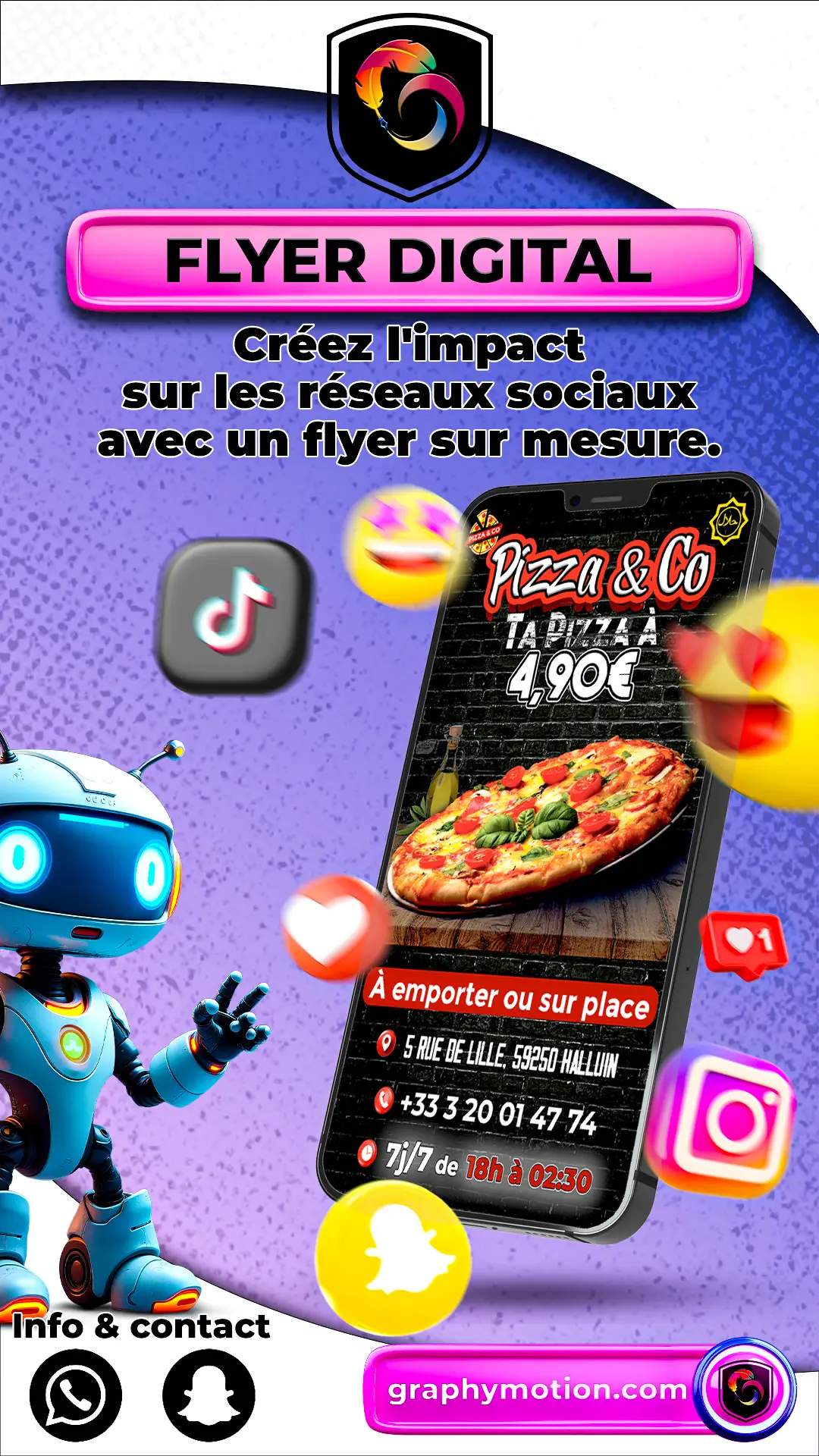Flyers personnalisés pour réseaux sociaux