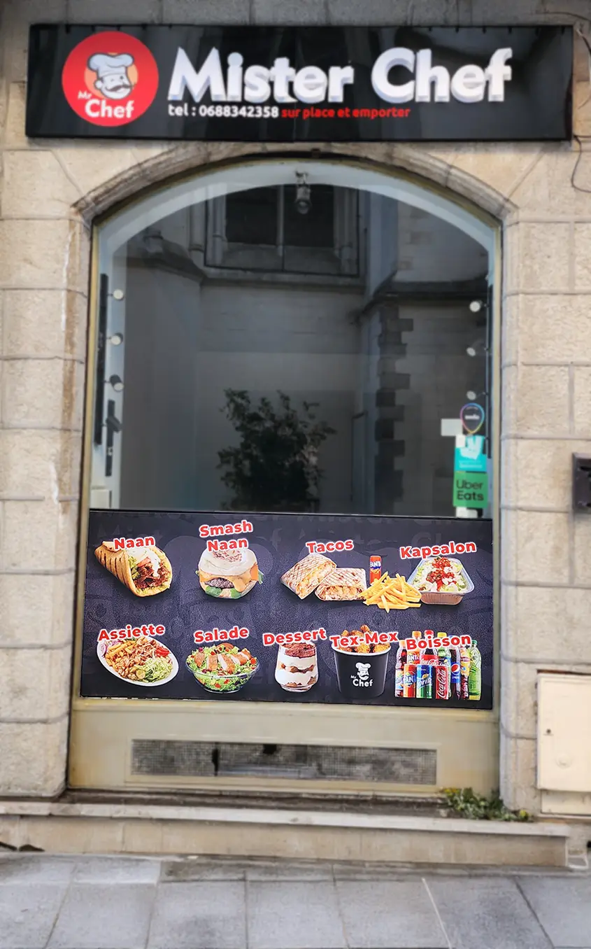 Adhésif vitrine